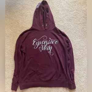 INK ADDICT- EXPENSIVE SKIN WOMENS LARGE BLACKBERRY HOODIE